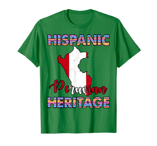Peru Flag Hispanic Heritage Month Kids Women Pride Peruvian T-Shirt