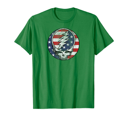 Grateful Dead American Flag Steal Your Face Vintage Band T-Shirt