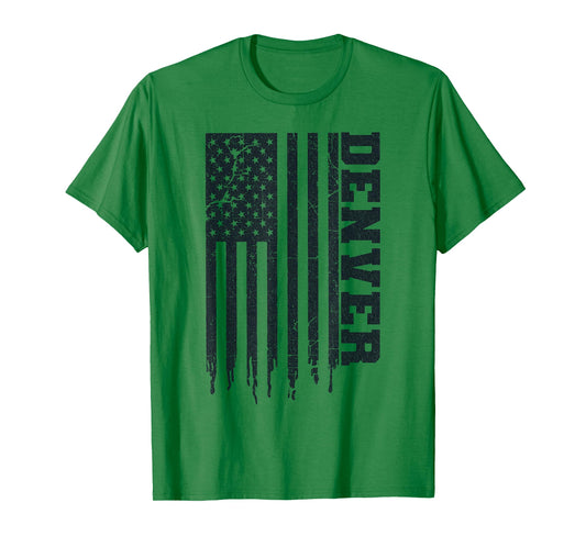 Patriotic Denver Home Pride USA Flag Iconic Denver T-Shirt
