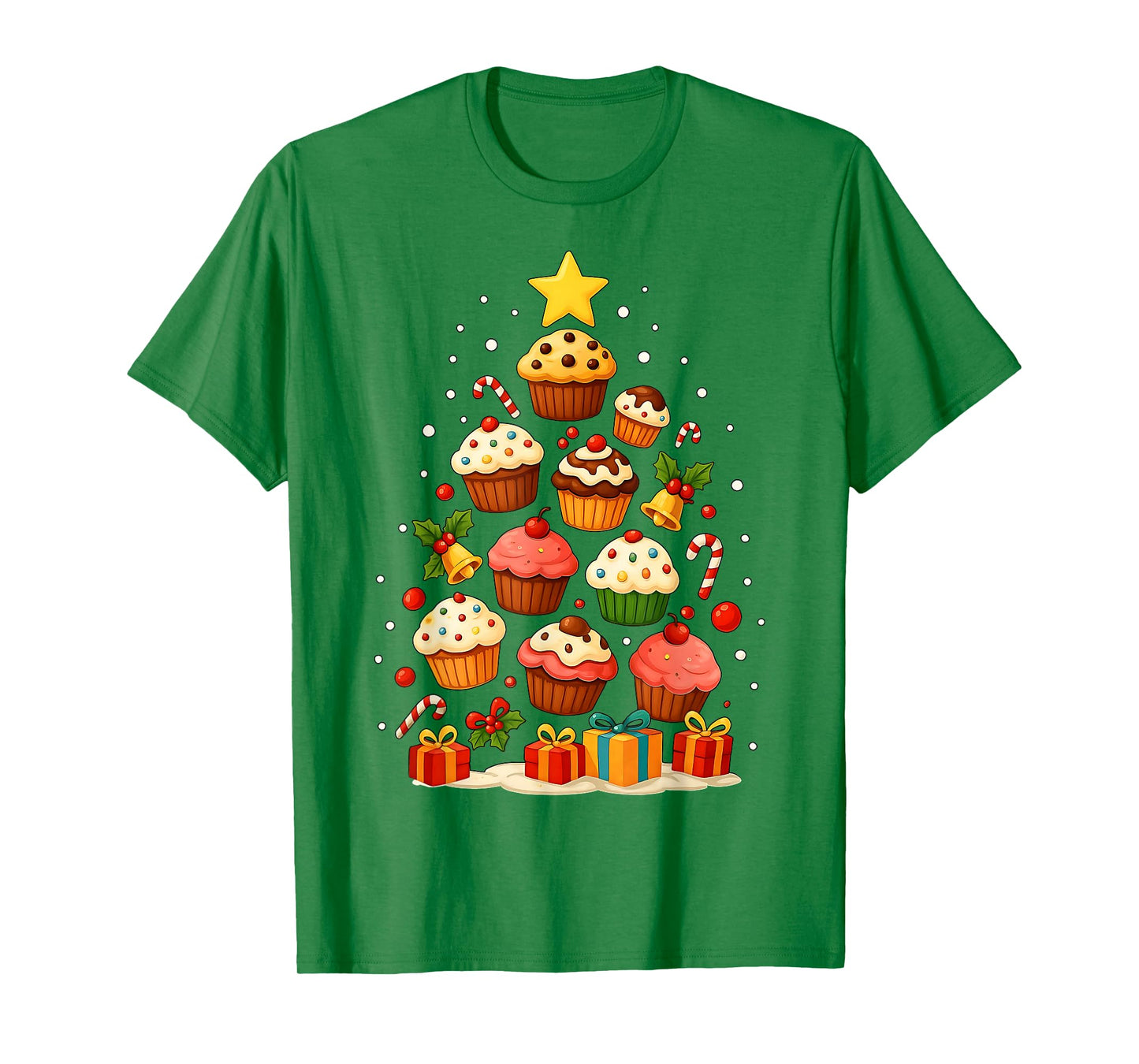 Cute Cupcake Baking Baker Christmas Tree Xmas T-Shirt