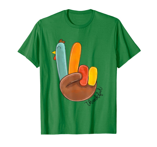 Cute Little Turkey Peace Tee Thanksgiving Kids T-Shirt