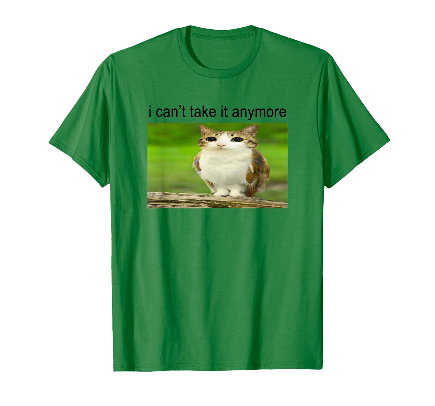 Silly Owl Cat Meme I Can't Take it Anymore T-Shirt