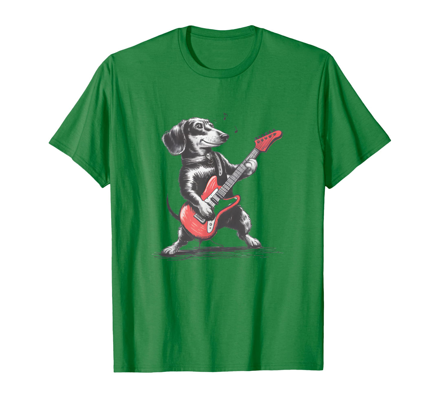 vintage dachshund weenie playing guitar Shirt Funny Dog Love T-Shirt