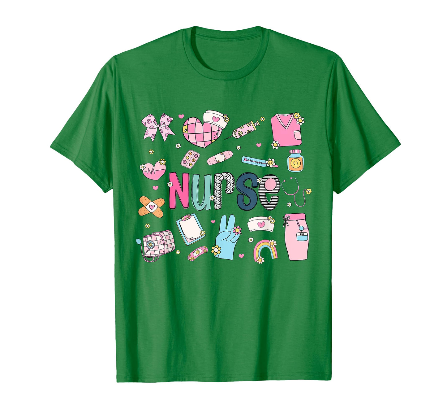 Cute Nurse Retro RN LPN Women Nurses School Life Work Scrub T-Shirt
