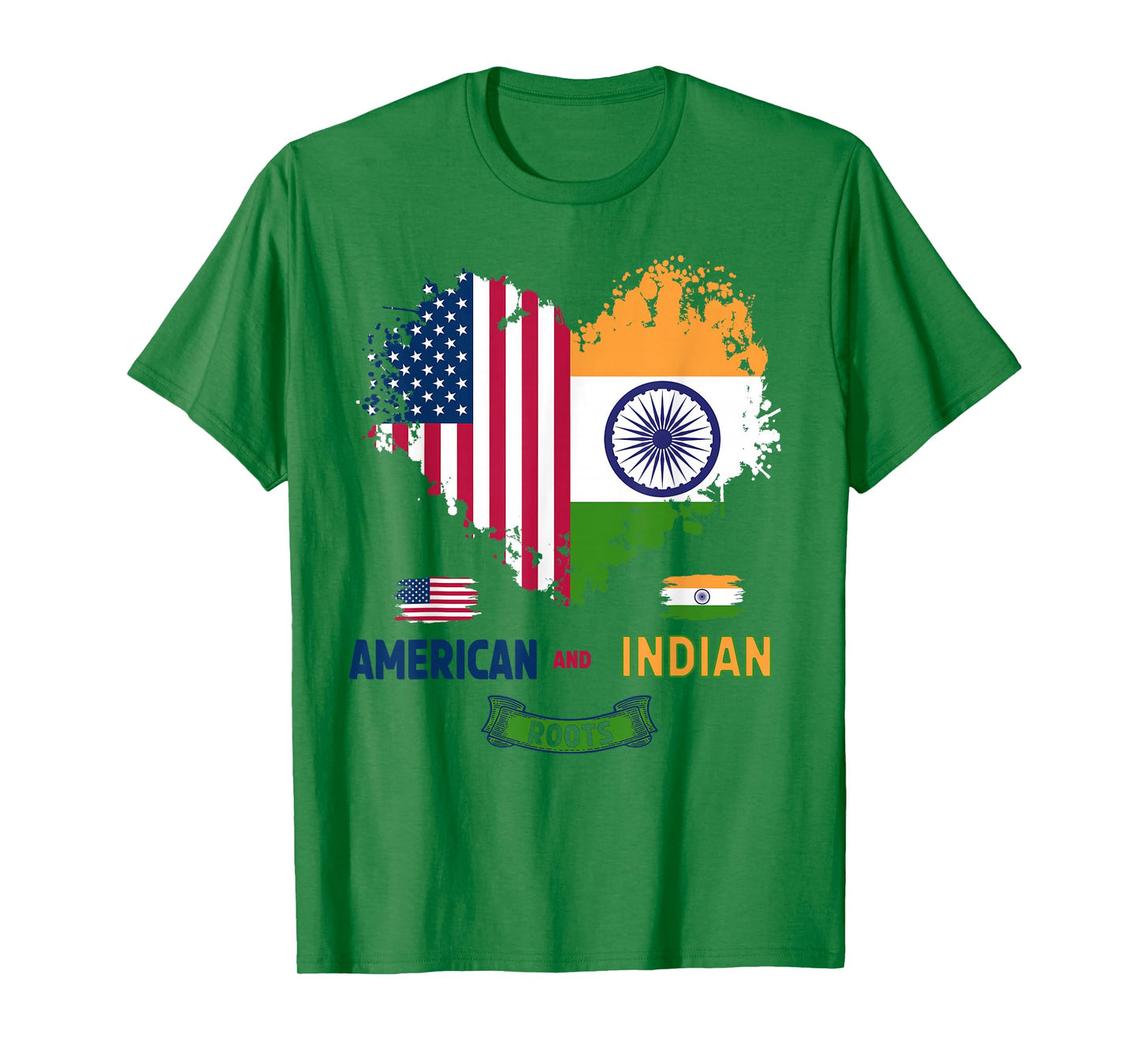 Indian American Roots Outfit Idea for Kids & India Flag T-Shirt