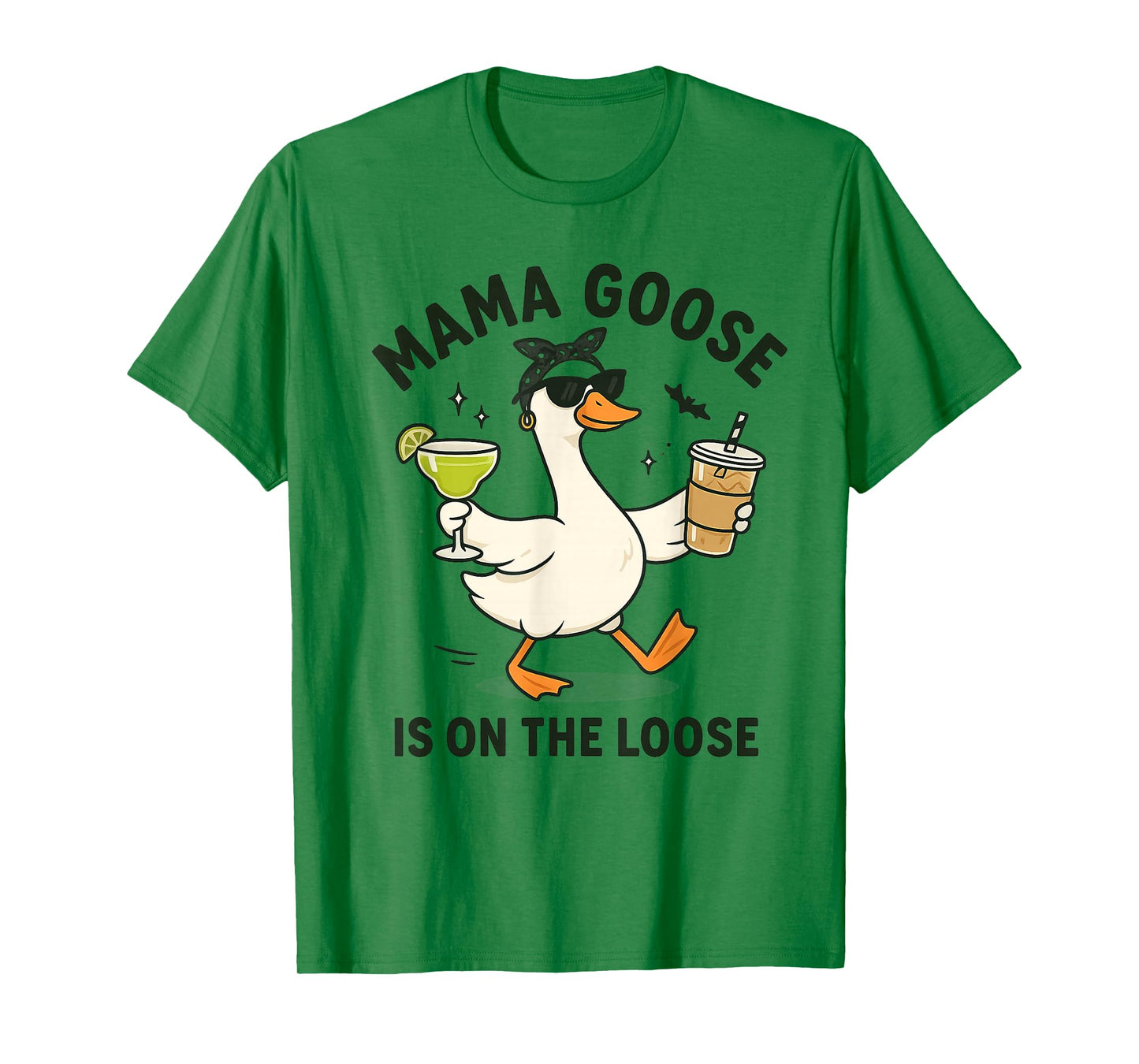 Mama Goose On The Loose Funny Mom Goose Graphic T-Shirt