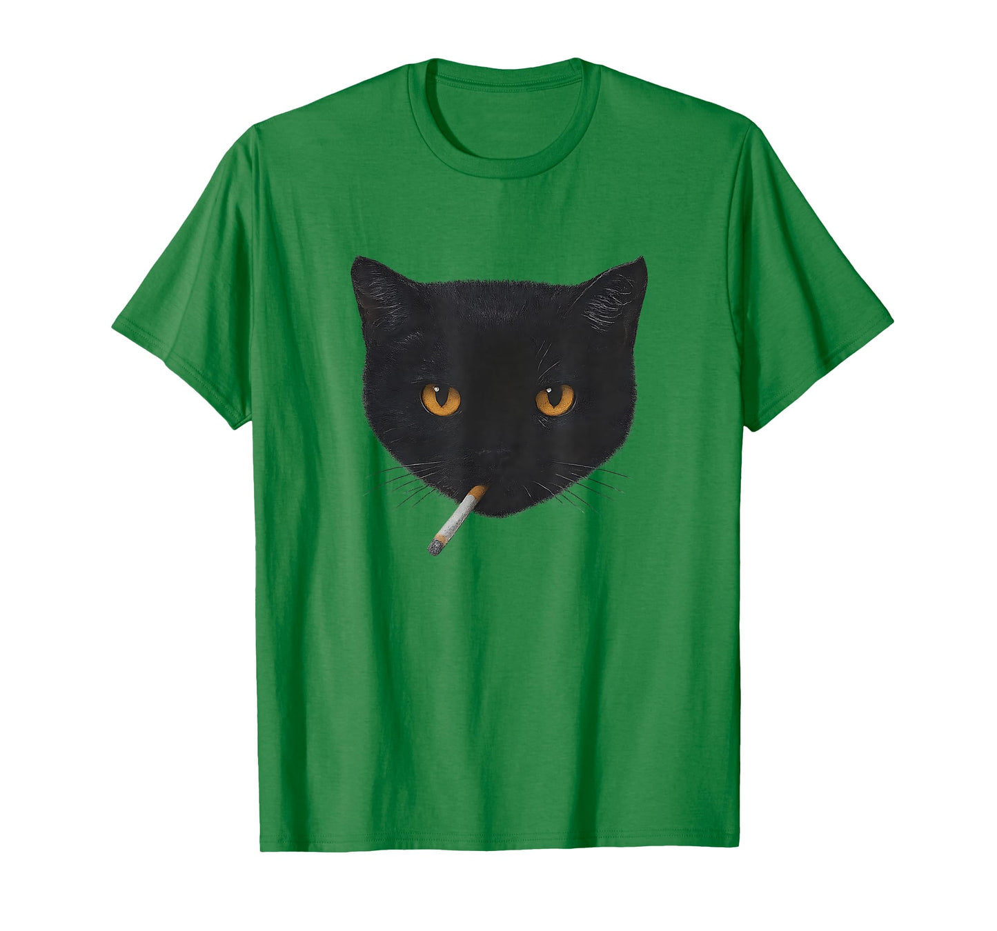 Funny Black Cat Smocking Vintage Graphic T-Shirt
