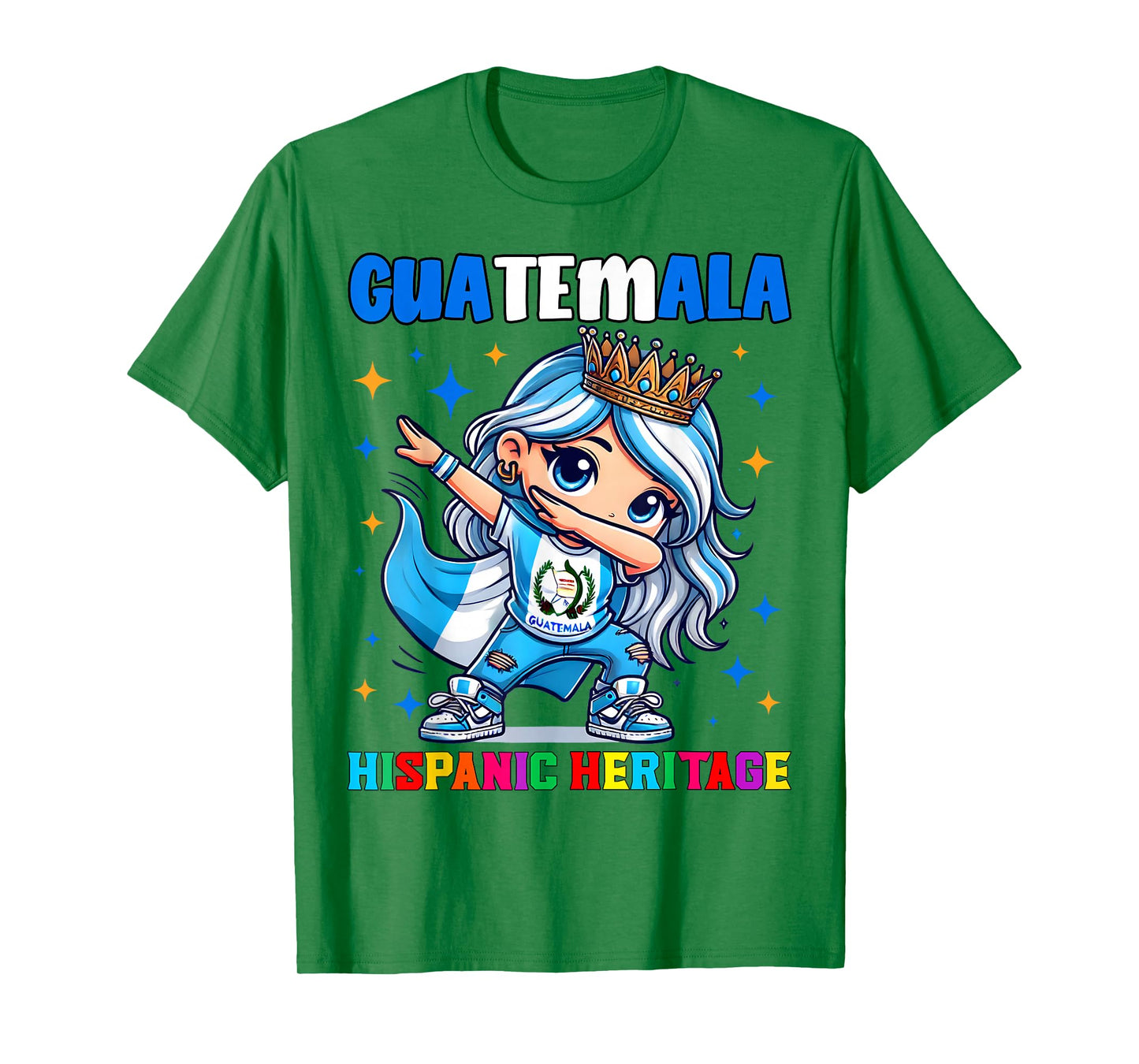 Guatemala Dabbing Girl Hispanic Heritage Celebration T-Shirt