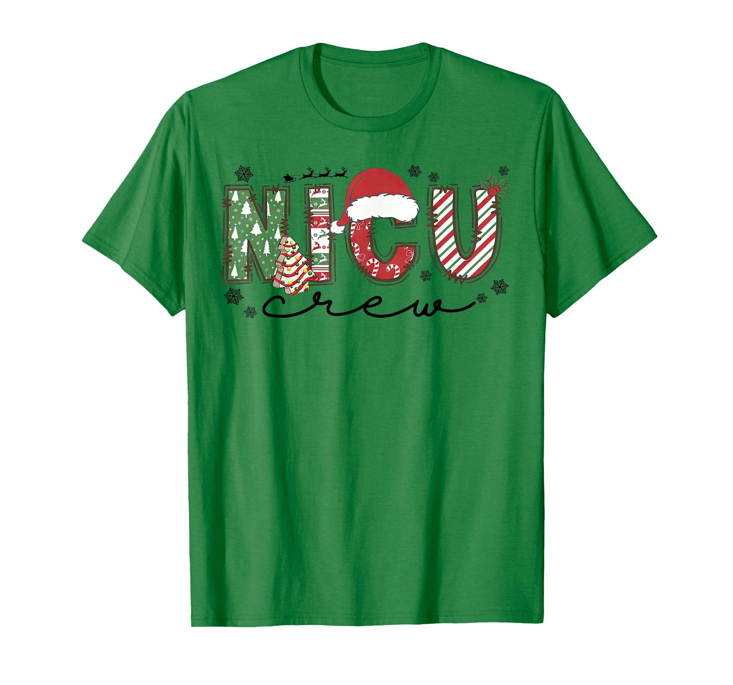 Christmas Nicu Nurse Crew Santa Hat Nursing Xmas T-Shirt