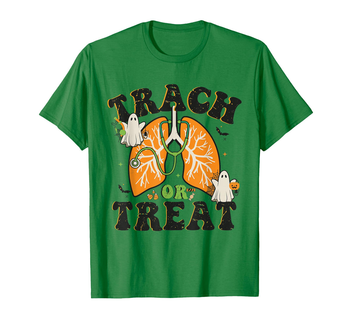 Trach or Treat ICU RN Halloween Nurse Respiratory Therapist T-Shirt