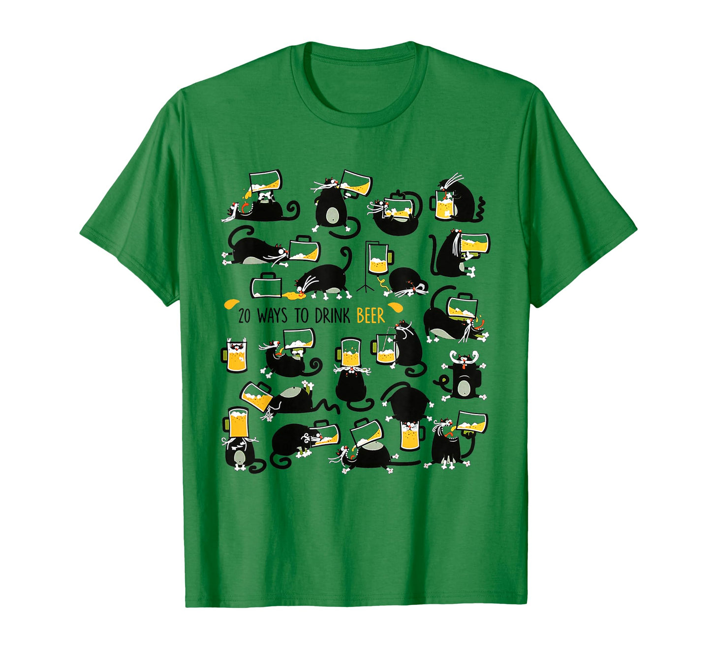 Cats Drink Beer Shirt 20 Ways To Drink Beer T-Shirt T-Shirt