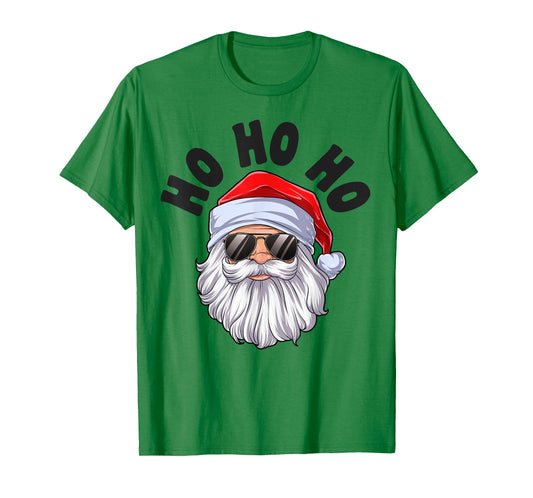 Ho Ho Ho Christmas Santa Funny Xmas Boys Girls Sunglasses T-Shirt