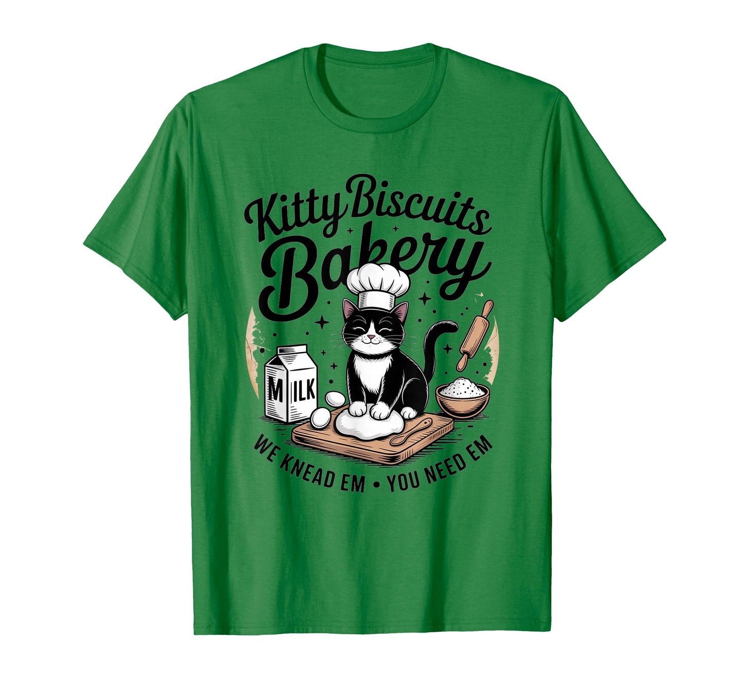 Cute Kitty Biscuits Bakery Funny Cat Lovers Baking Humor T-Shirt