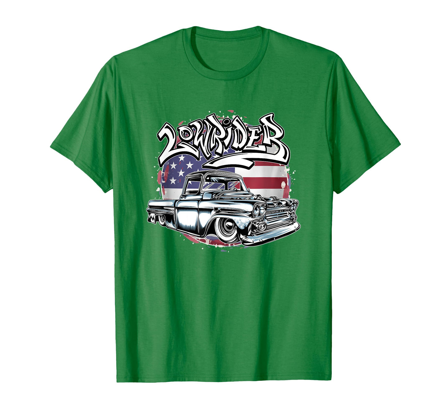 Lowrider Truck, Lowrider American Flag , Classic Lowrider T-Shirt