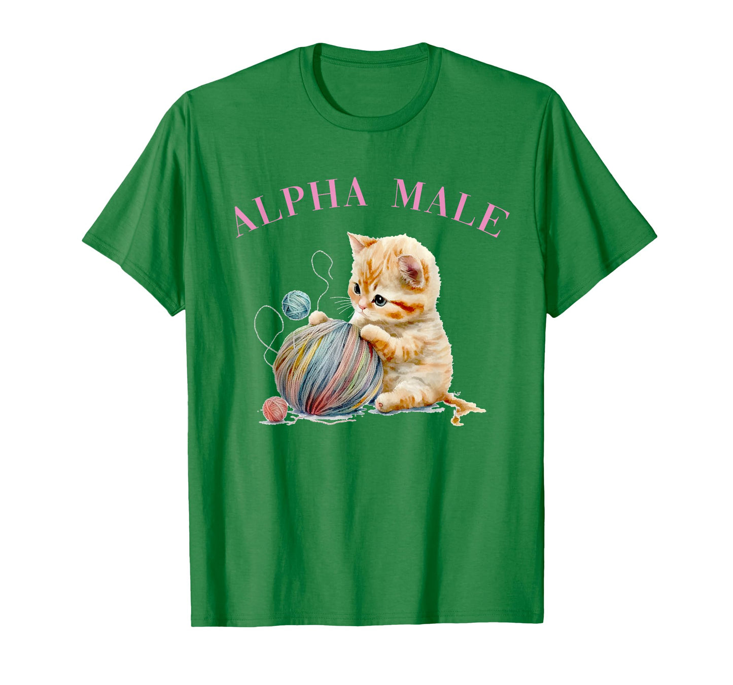 Alpha Male Cute Cat Funny Meme Ironic Kitten T-Shirt