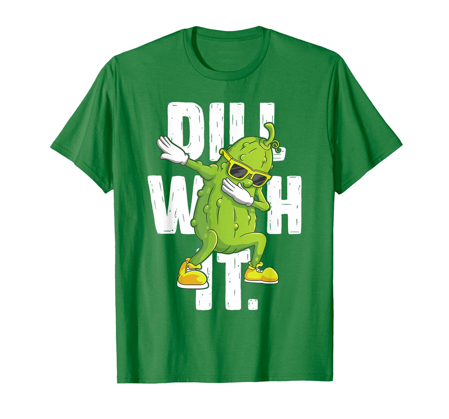 Dill with It Pickle Dabbing Halloween Cucumber Costume Party T-Shirt