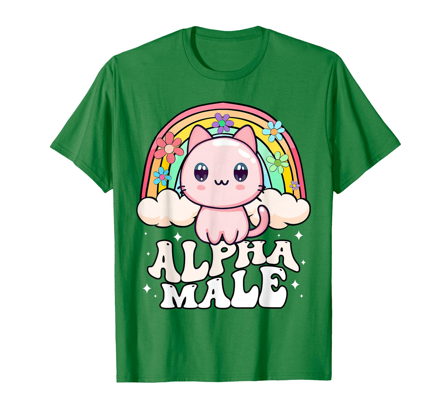 Alpha Male Cat Kitten Rainbow T-Shirt