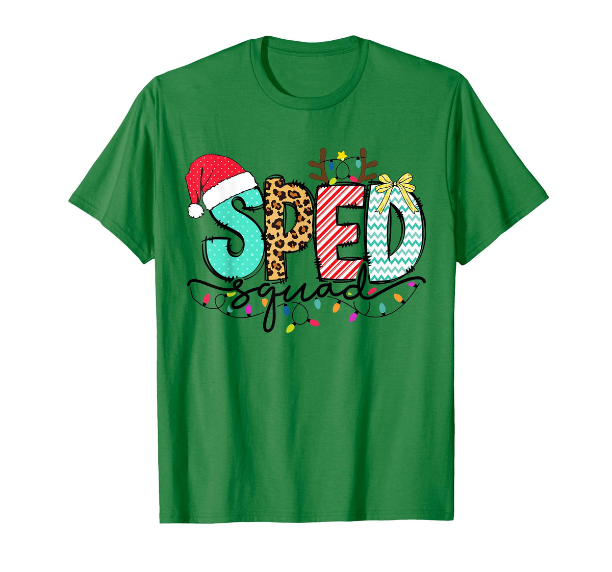 SPED Squad Special Education Teacher Autism Christmas Women T-Shirt