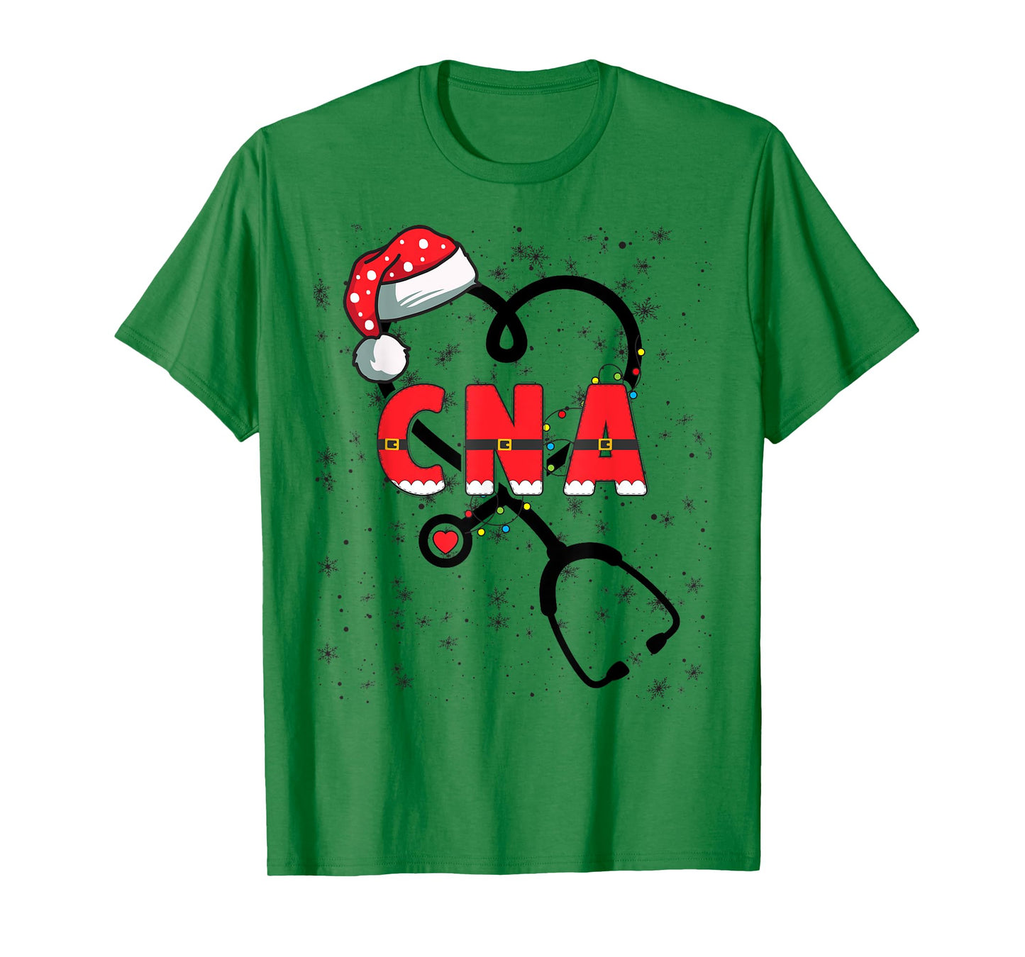 CNA Christmas Heart Certified Nursing Assistant Xmas Party T-Shirt