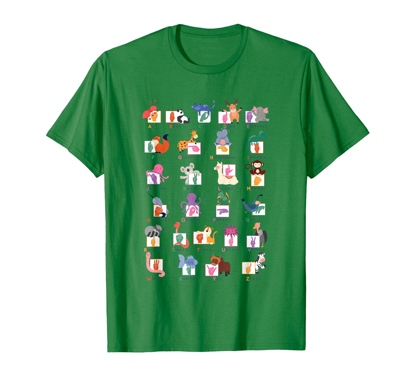 American Sign Language Gifts for Teachers ASL Alphabet T-Shirt