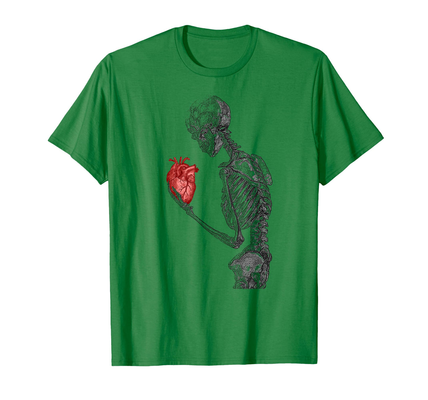 Anatomical Red Human Heart Skeleton Cardiac T-Shirt