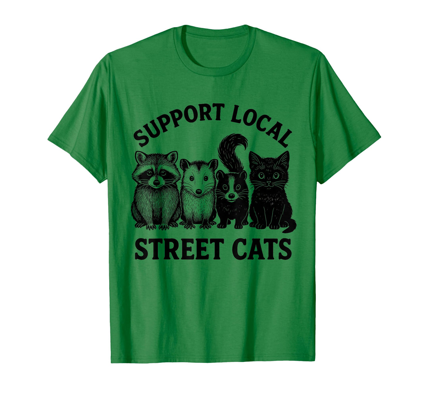 Support Local Street Cats Team Trash Opossum Raccoon Rat T-Shirt