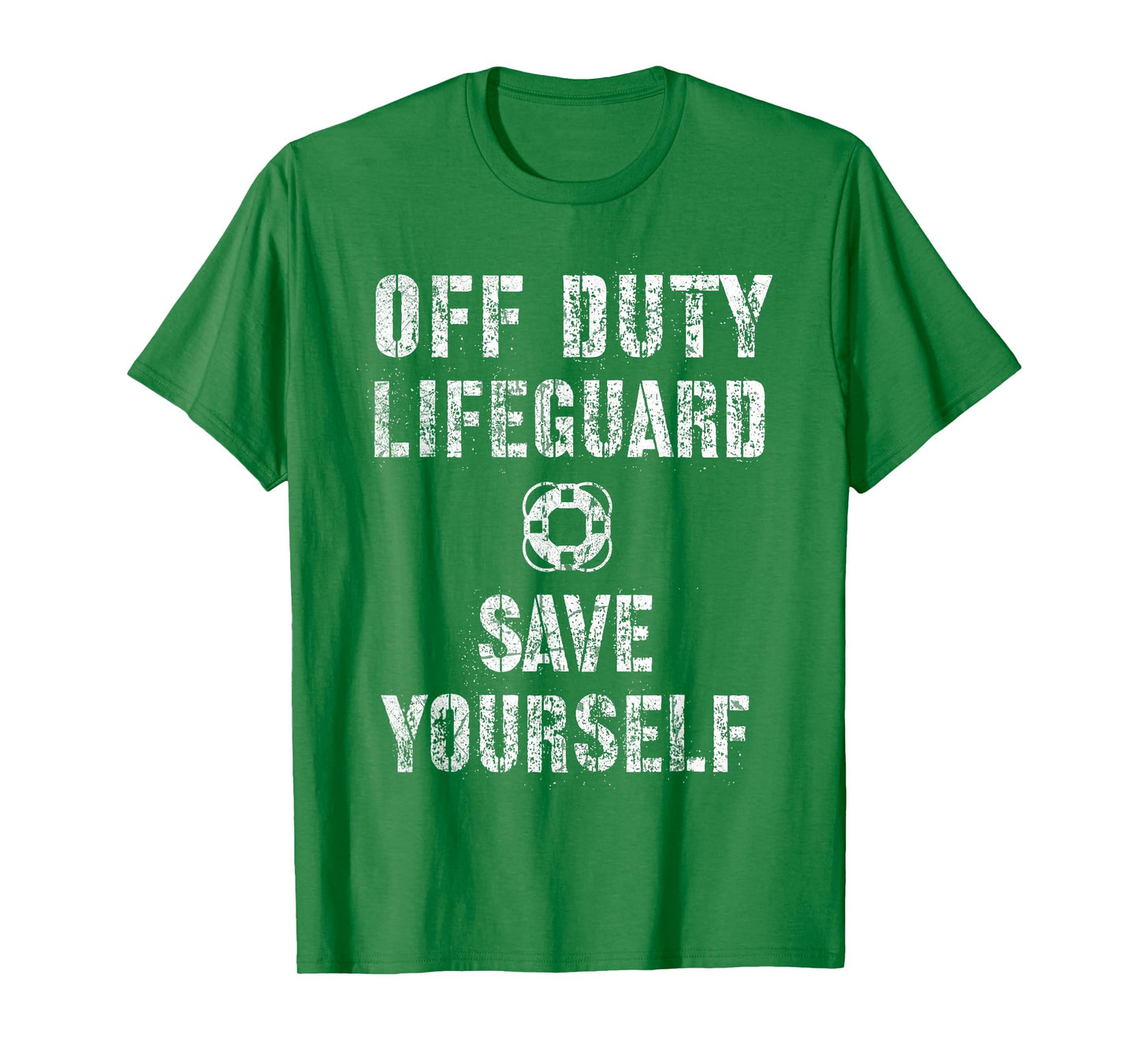 Cute SAVE YOURSELF OFF DUTY Lifeguard Swimming Pool Beach T-Shirt