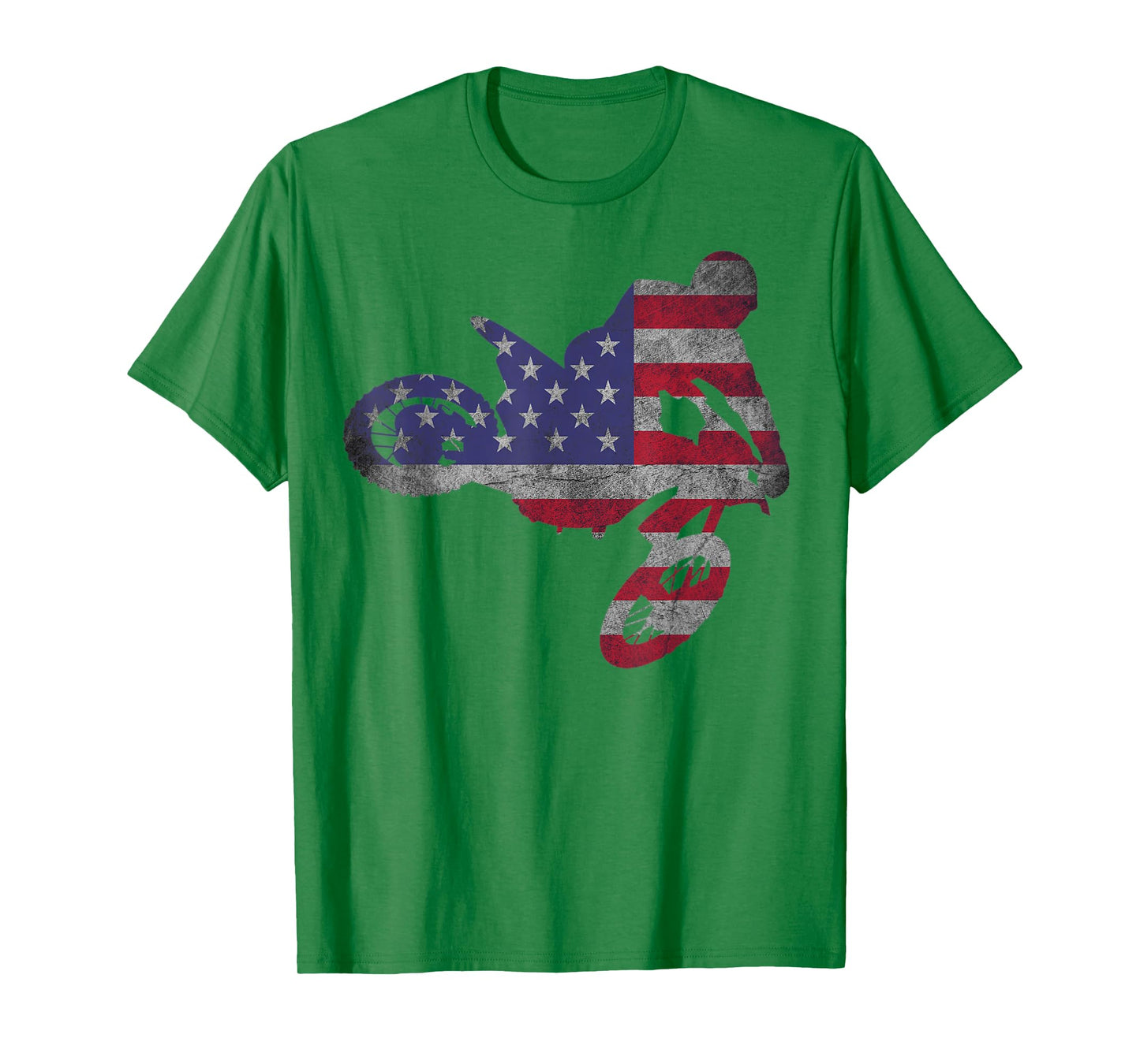 Dirt Bike American Flag T-Shirt | Motocross Enduro Shirt T-Shirt