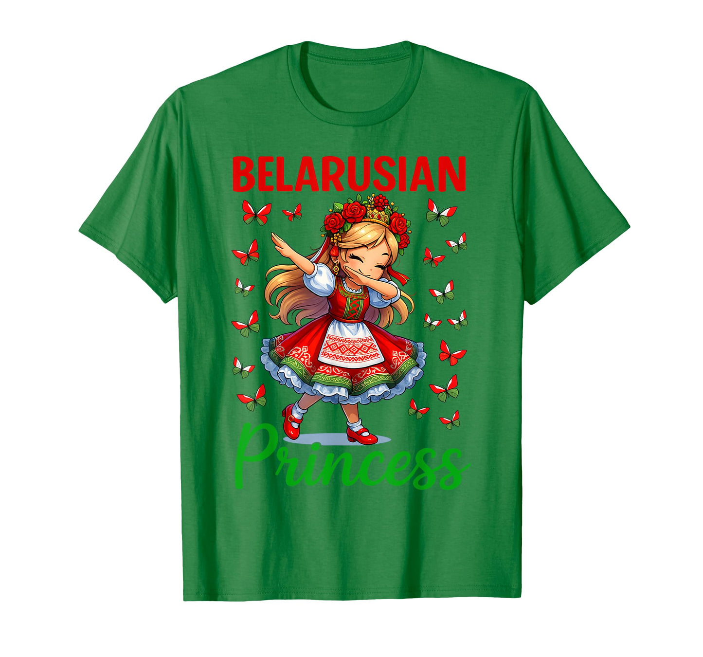 Belarusian Princess Dabbing Girl Cute Belarus Pride Girls T-Shirt