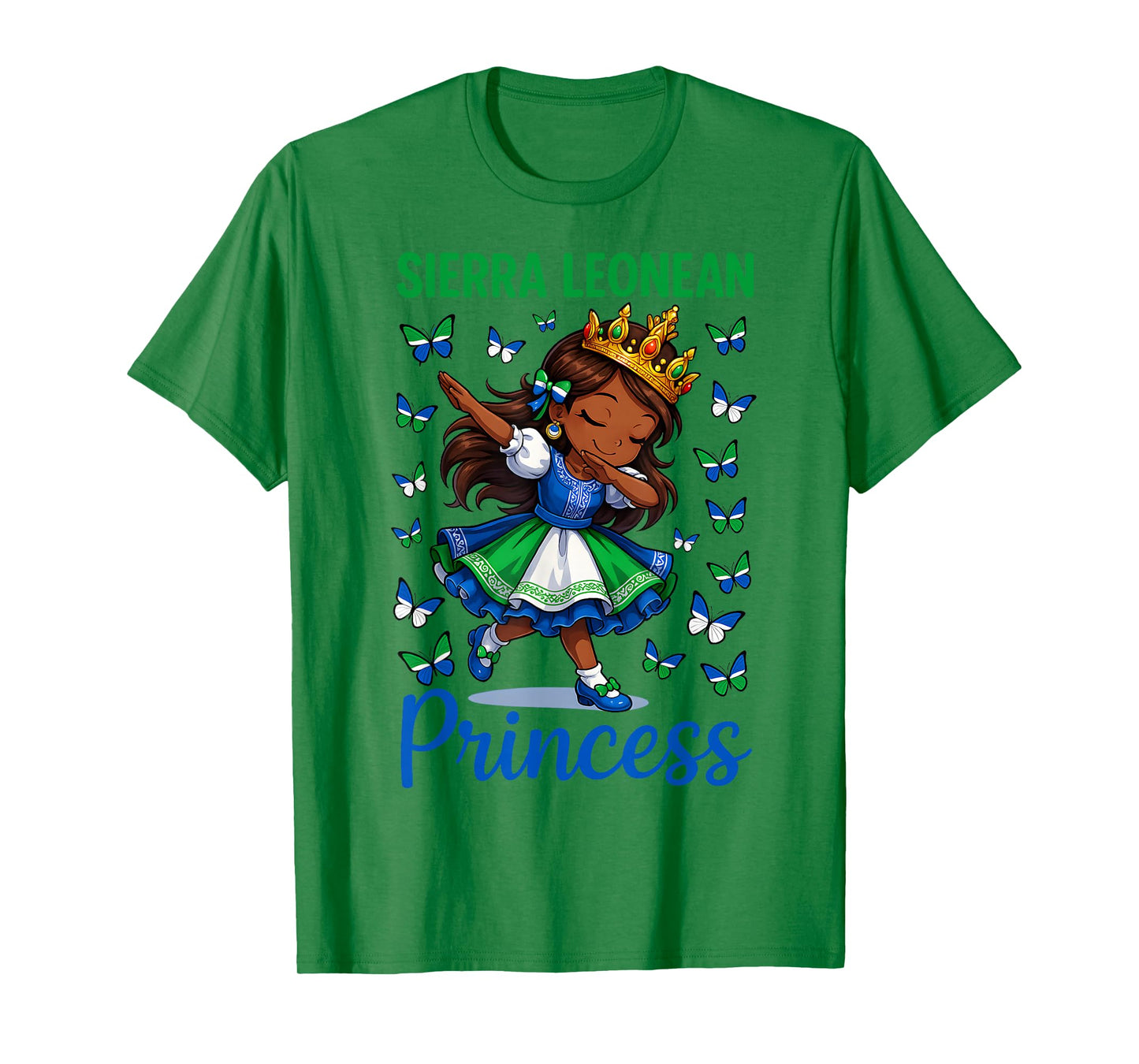 Sierra Leonean Princess Girl National Costume Dab for Girls T-Shirt