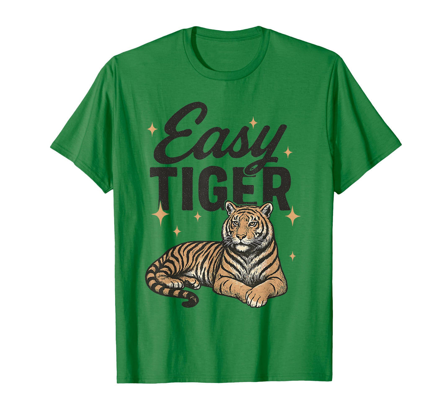 Easy Tiger Calm Retro Big Cat Funny Animal T-Shirt