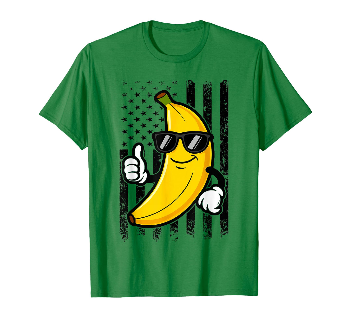 Funny Banana Retro American Flag Banana Lover Boys Kids Men T-Shirt