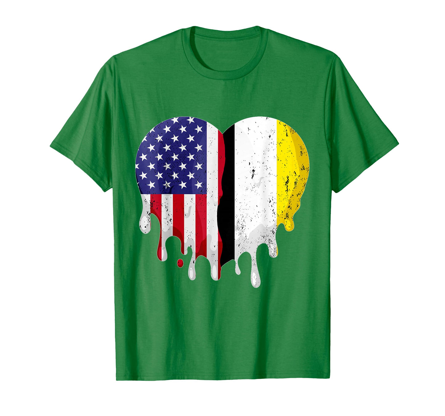 Garifuna American Patriot Grown Country Melting Heart T-Shirt