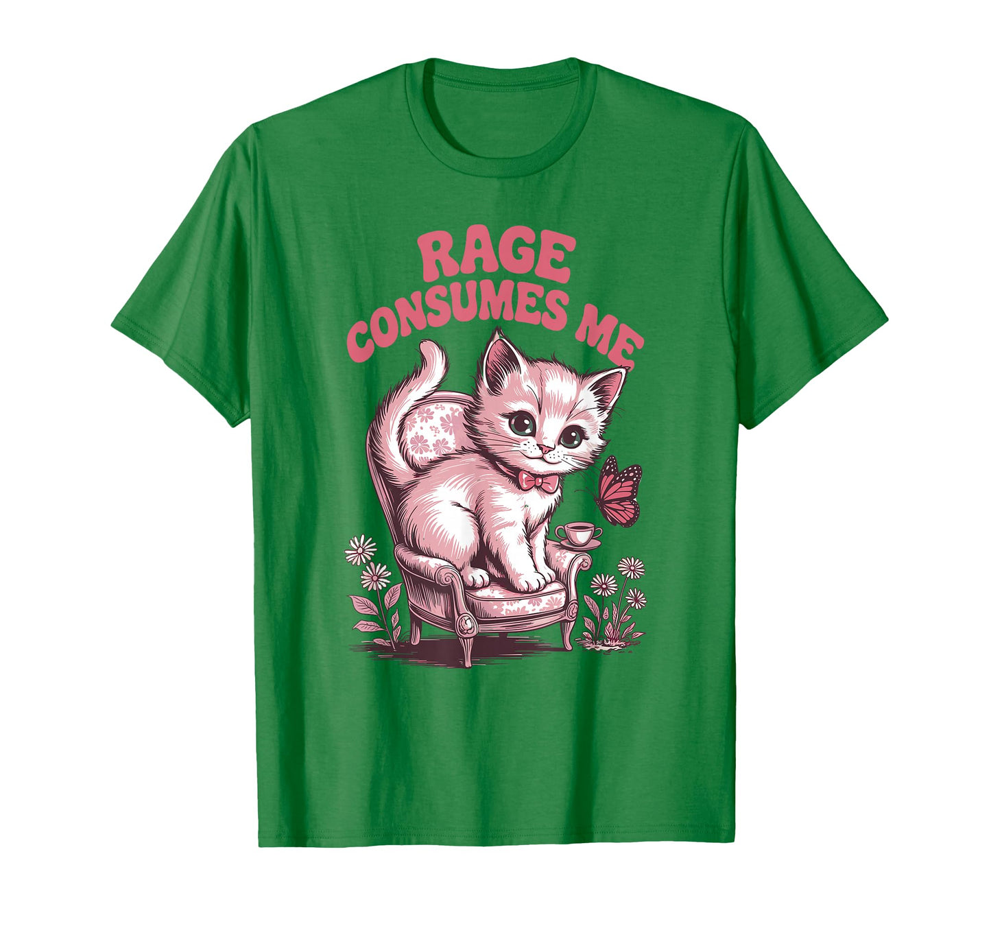 Rage Consumes Me Funny Cat Meme T-Shirt