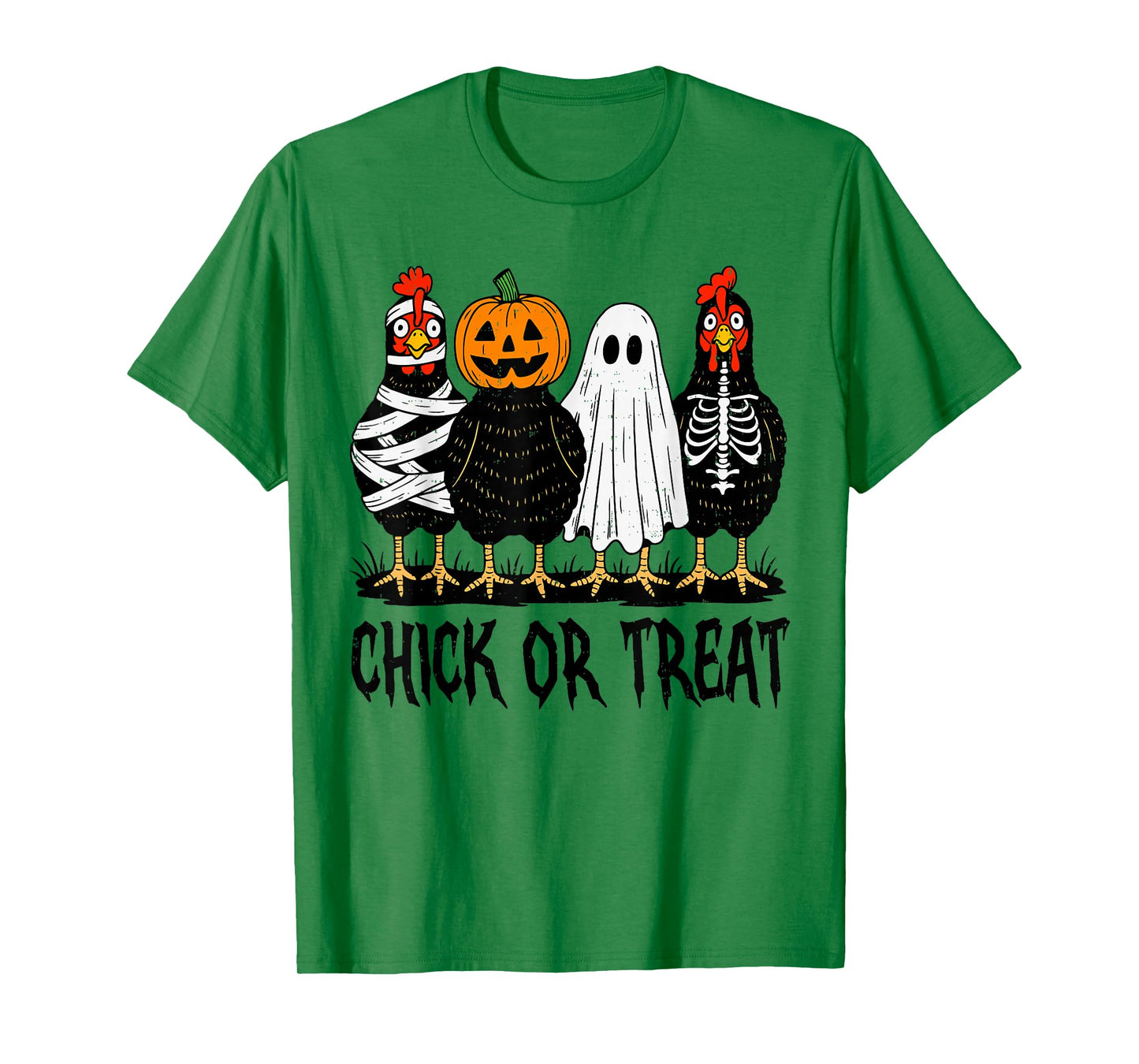 Chick Or Treat Spooky Chicken Halloween Costume Farm Farmer T-Shirt