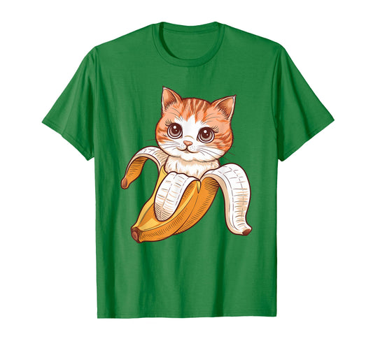 Banana Cat Kawaii Cat In Banana Love Cats And Bananas T-Shirt