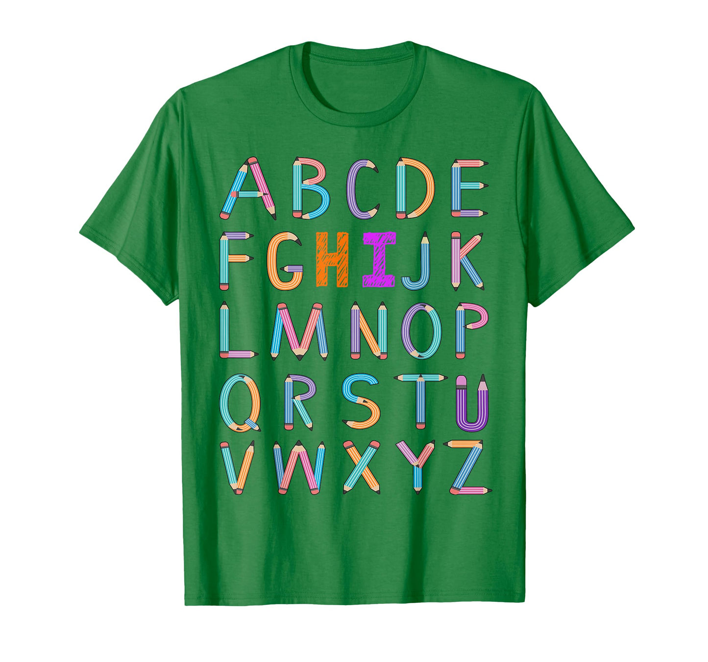 Back to School Kindergarten Alphabet ABC Teacher Women Kids T-Shirt