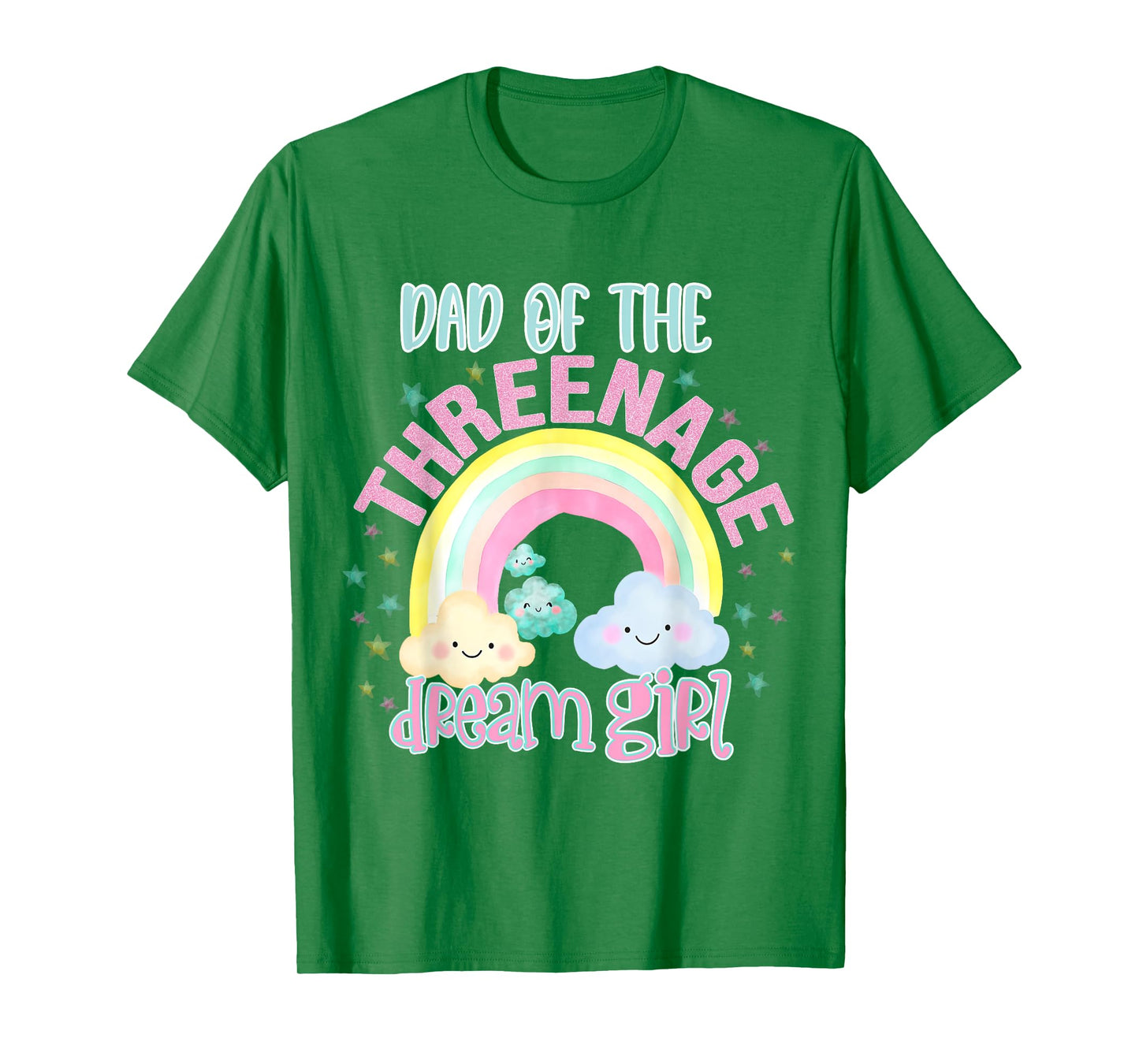 DAD of Threenage Dream Birthday Girl 3rd Birthday Party T-Shirt