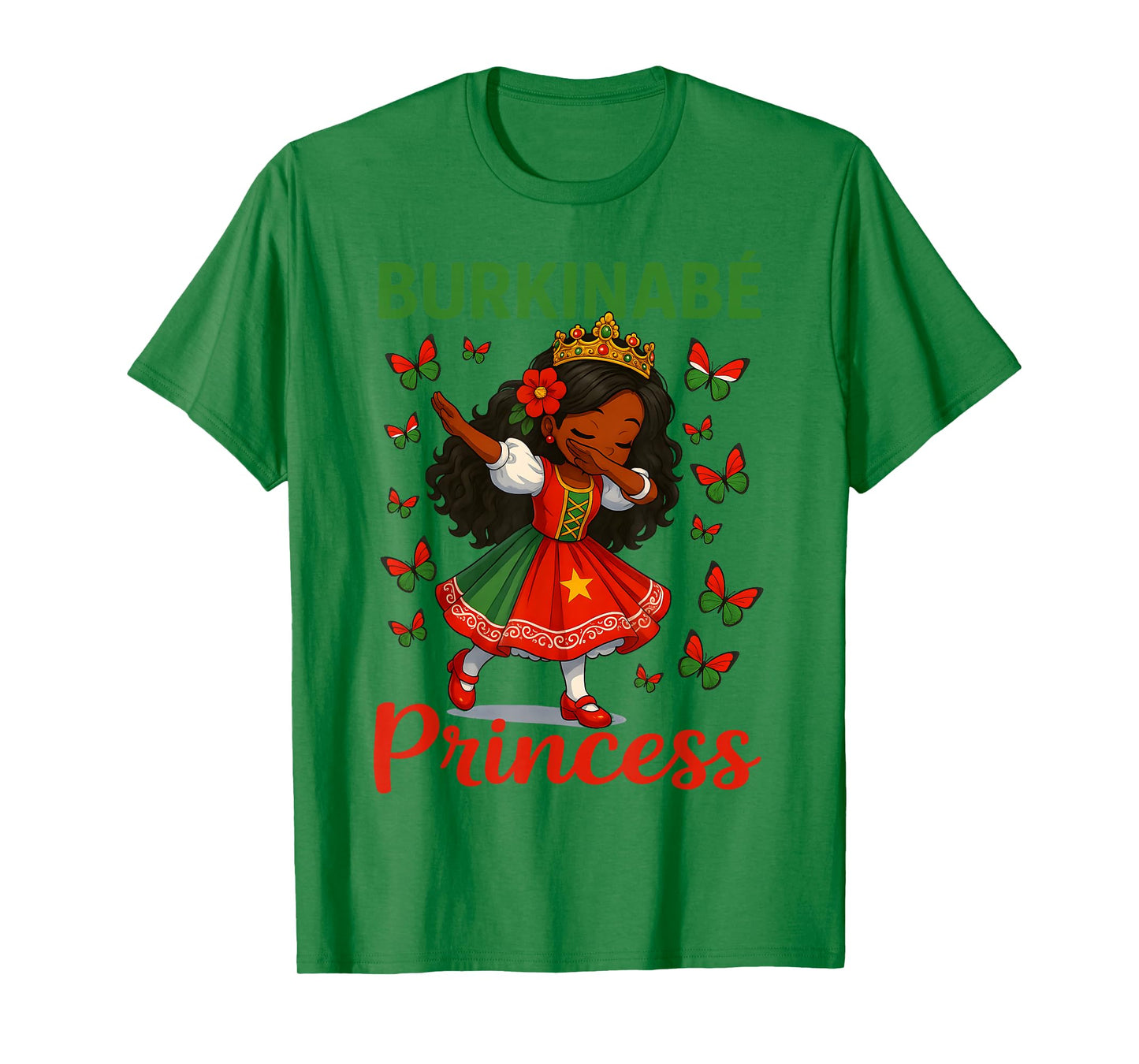Burkinabé Princess Dabbing Girl Cute Burkina Faso Pride kids T-Shirt