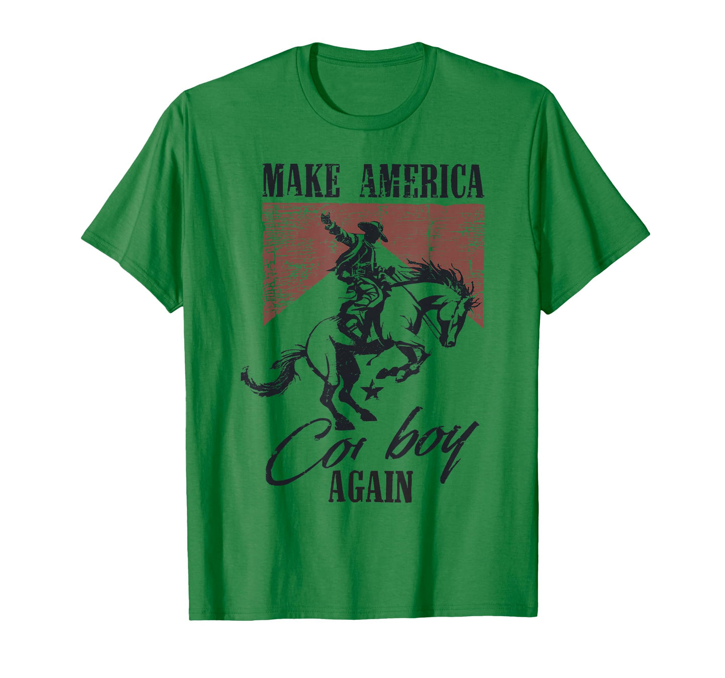Make America Cowgirl Cowboy Again Retro Western 4th of July T-Shirt