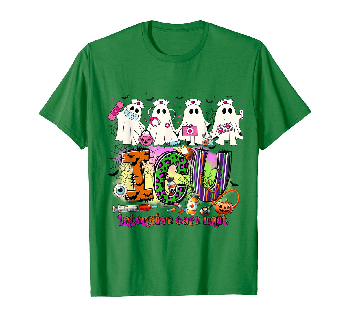 Ghost Nurse ICU Halloween Intensive Care Scare Unit Nursing T-Shirt