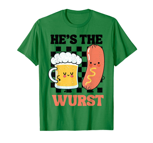 Oktoberfest German Drinking He's The Wurst Couple Matching T-Shirt