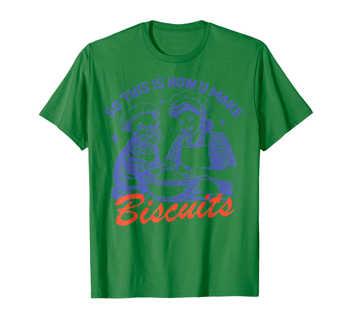 Retro Cat Biscuit So this is how u make biscuits Men Women Kids T-Shirt