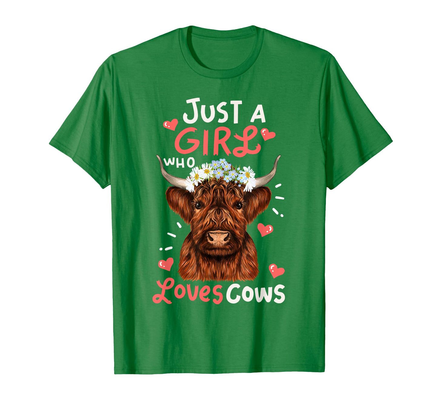 Scottish Highland Cow-Shirt Just Girl Loves Cow Kids Toddler T-Shirt