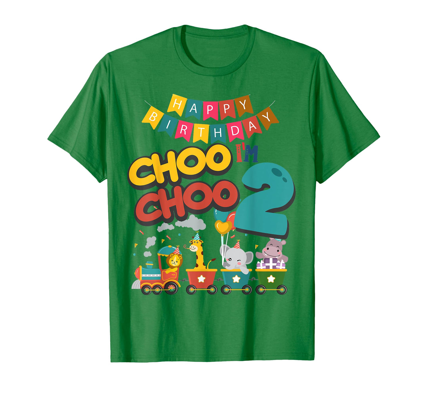 Choo Choo Train I Am Two Idea For Kids & 2nd birthday T-Shirt