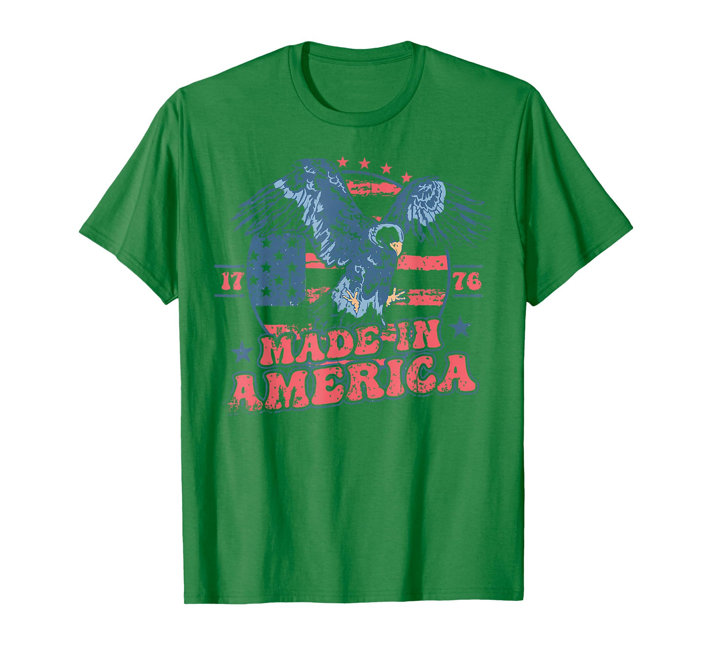 Made in America USA Flag Eagle 4th of July Patriotic Freedom T-Shirt