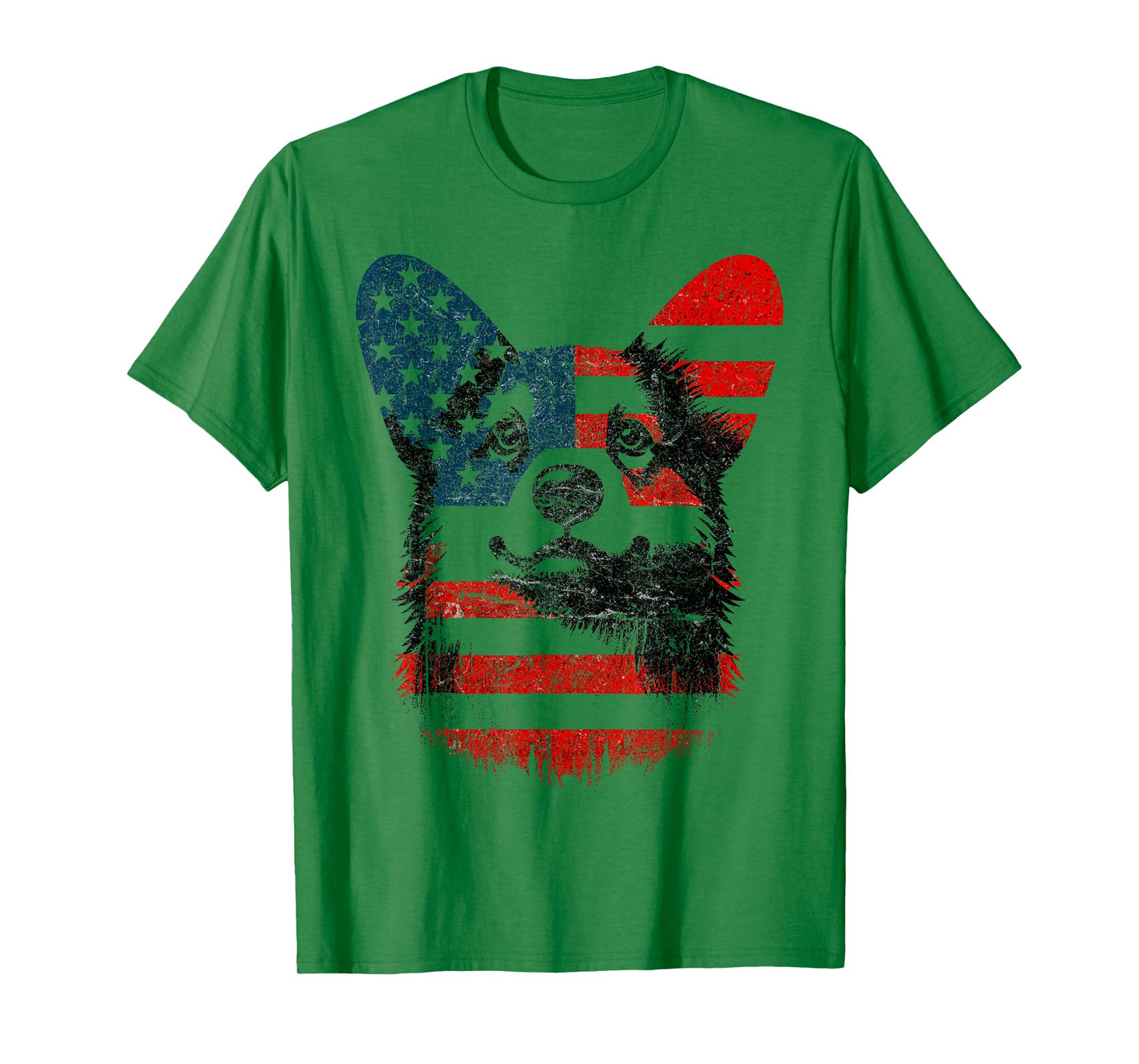 Patriotic Corgi Dog Lovers Cool American Flag 4th of July T-Shirt