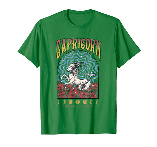 Capricorn Zodiac Sign Horoscope Astrology Birthday Retro T-Shirt