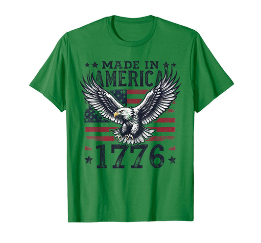 Made in America 1776 Eagle USA Patriotic 4th of July T-Shirt