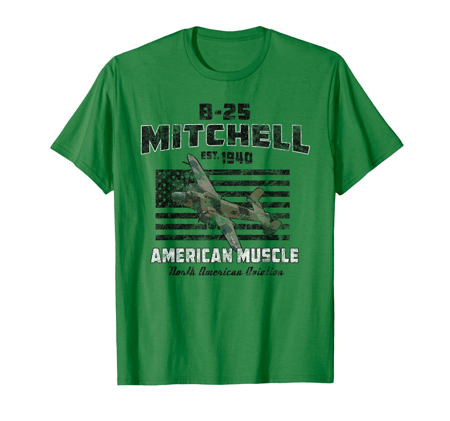 B-25 Mitchell WWII Bomber American Muscle Vintage T-Shirt